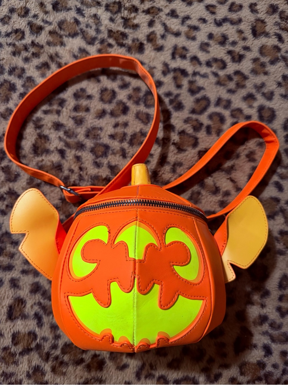 Loungefly Disney Stitch Figural Pumpkin Crossbody Bag